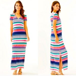 NWT Lilly Pulitzer Milan’s Sunshine Striped Maxi Dress